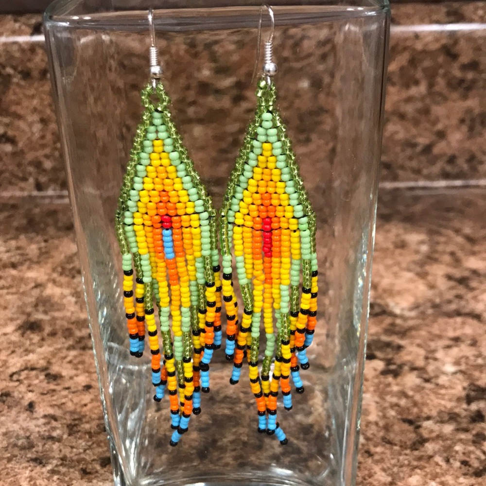 BEADED HANDMADE EARRINGS FROM COLOMBIA